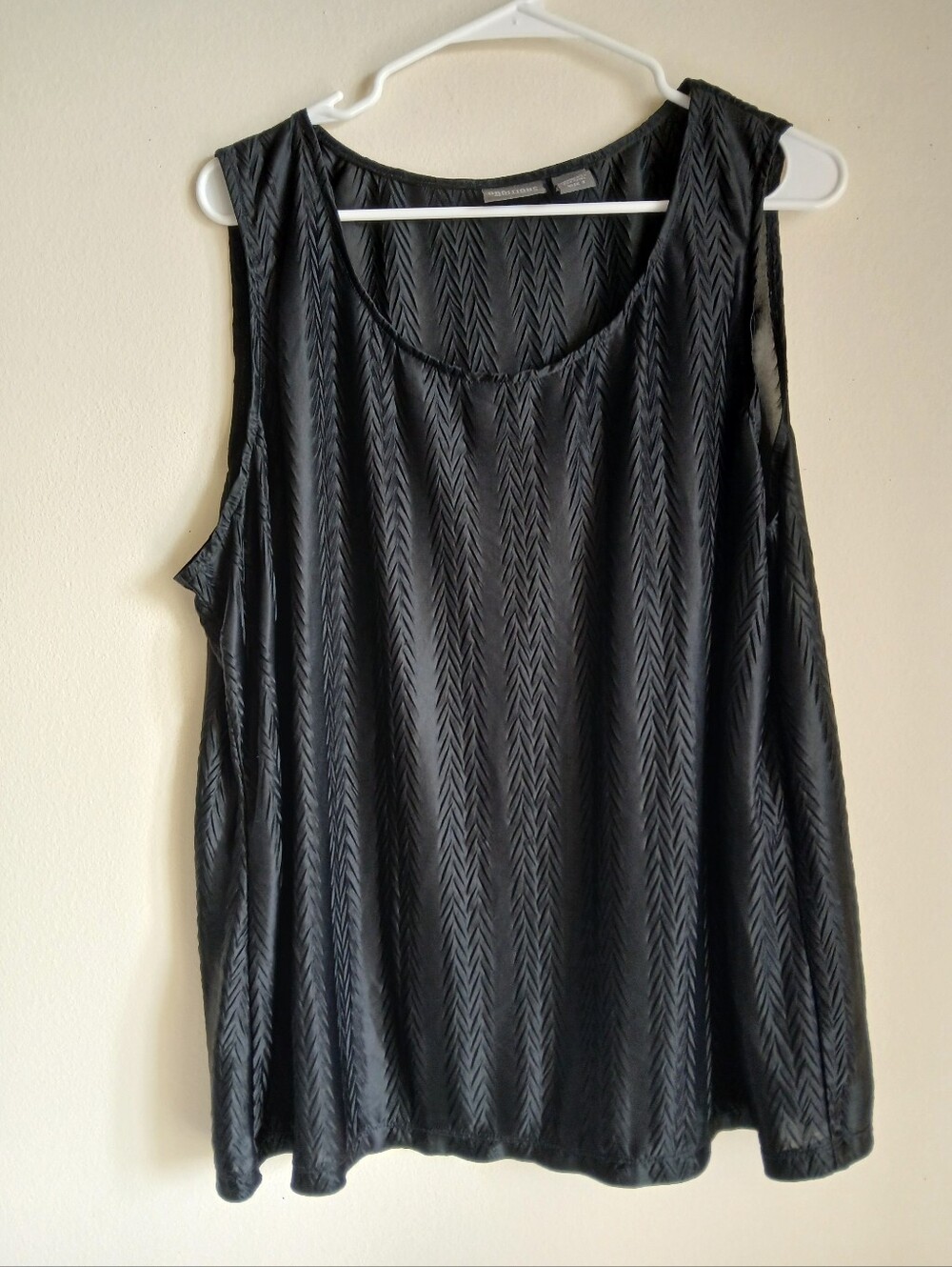 Additions By Chico's Black Tank Size XL Soft